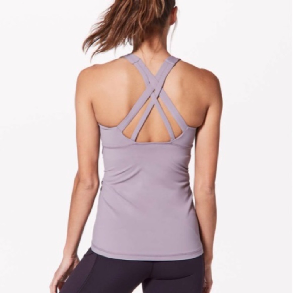 Mauve Lululemon Stash N Run Tank, 12